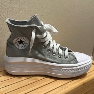 Converse All Star Move High Top, Sage Green, Size 5